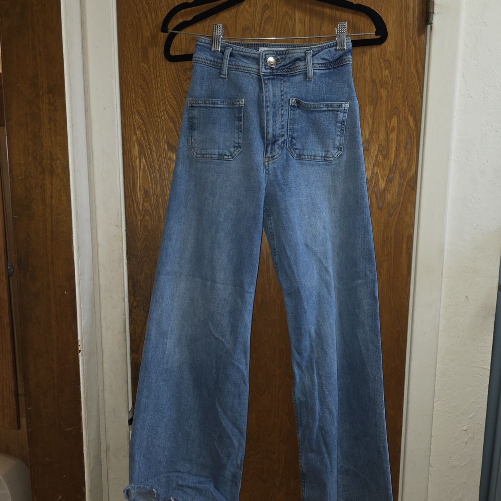 Zara Denim Wide Leg Jeans